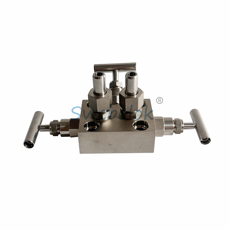 Three valve group